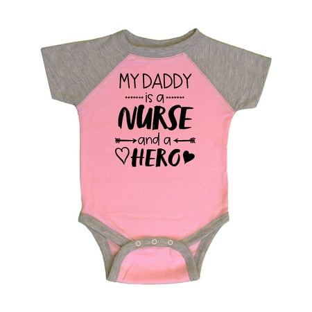

Inktastic My Daddy is a Nurse and a Hero Gift Baby Boy or Baby Girl Bodysuit