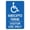 Color 2991, variant on Handicap Visitor With Graphic Metal Warning Signs, Cautions Security Handicap Parking Tin Sign, Safety Posted Signs for Street Business Wall Decor 8 x 12 Inch