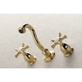 thumbnail image 3 of Kingston Brass KS3022NX Hamilton Two-Handle Wall Mount Roman Tub Faucet, Polished Brass, 3 of 7