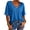 Royal blue, variant on Summer Women's Casual Solid Color T-shirt Half Sleeved Simple V-neck Tee Tops