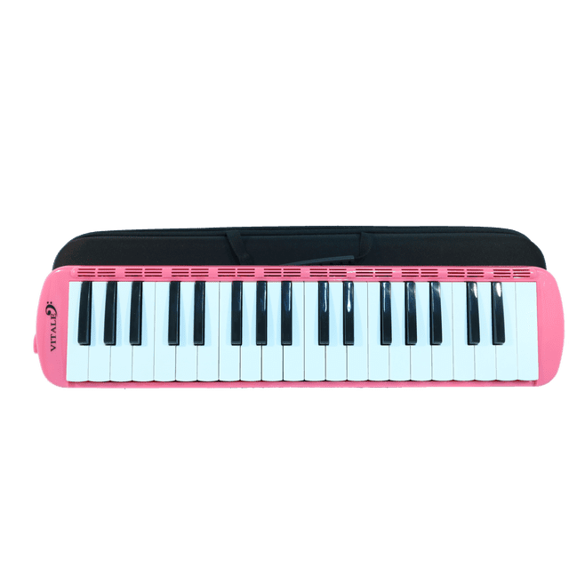 Melodica Rosa DE 37 Teclas Vitale QM37-5PK CON Estuche Negro Semirrigido