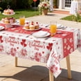thumbnail image 6 of Tumao 2 Pieces Red Valentines Day Tablecloth Flower Happy Valentine's Day Decorations 54 X 108 inch Table Cover for Anniversary Valentines Wedding Birthday, 6 of 7