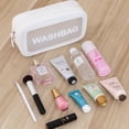 thumbnail image 4 of Advancent Neceser de viaje portátil para mujer, bolsa de almacenamiento de maquillaje impermeable transparente, organizador de cosméticos de Almacenamiento y organización del hogar Negro METRO, 4 of 6