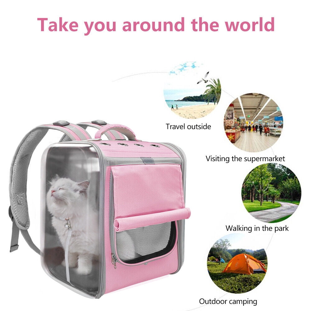 Cat Backpack Carrier, Foldable Pet Carrier for Dogs and Cats Travel, Hiking, Walking & Outdoor Use, Airline Approved Pet Backpack