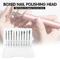 10 Piece Carbide Nail Drill Bit Set for Acrylic Gel Polish Manicure and Pedicure Applications