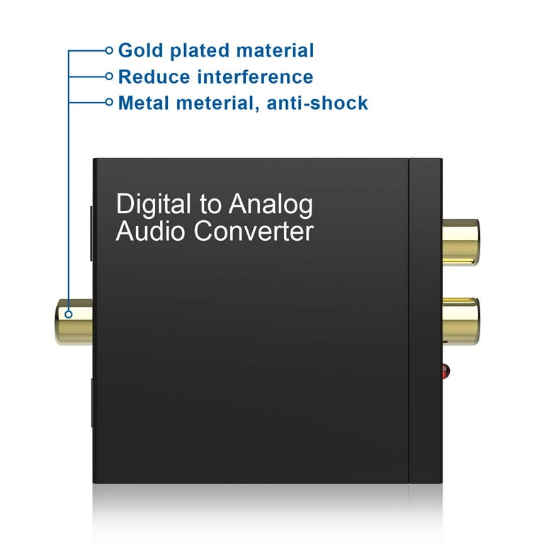 Convertisseur Analogique Numérique Adaptateur Audio Stéréo Analogique 3,5  mm Jack L/R RCA vers Numérique SPDIF Coaxial Optique Toslink pour PS4 PS5  HDTV Xbox Blue Ray Sky HD DVD : : High-Tech