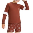 thumbnail image 1 of Boys Long Sleeve Swim Pc3 Pc with Upf Sun Protection Adjustable Trunks And Cap for Boys, 1 of 9