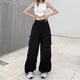 thumbnail image 4 of Pantalones Cargo de pierna ancha para mujer, ropa de calle informal, Harajuku, Vintage, holgado, recto, Y2k, 4 of 4