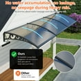 thumbnail image 3 of GUANSU 60x60-160'' Polycarbonate Awning - UPF 50+, UV/Rain Protection for Door/Window/Patio, 3 of 7