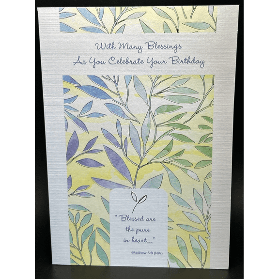 God Bless Birthday Greeting Card w/Envelope