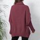 thumbnail image 5 of Suéter de invierno para mujer, suéter de punto de cuello alto de gran tamaño y cálido, suéter de punto con mangas de murciélago sueltas para otoño e invierno, 5 of 6