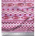thumbnail image 1 of Soimoi Polyester Crepe Fabric Aztec Geometric Print Fabric by The Yard 52 Inch Wide, 1 of 3