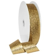 Morex Ribbon Princess Glitter Ribbon, Metallic, 1 1/2 inches by 100 Yards, Gold, Item 98509/00-634, 1.5" x 100 Yd, 300 Ft