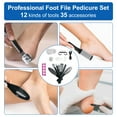 thumbnail image 5 of Electric Foot File Callus Remover,Cycodo 23 in 1 Professional Pedicure Tools Foot Care Kit,Electronic Pedicure Set with 3 Roller Heads,2 Speed,Remove Cracked Heels Calluses and Hard Skin, 5 of 8