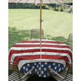 thumbnail image 3 of Outdoor Tablecloth with Umbrella Hole Zipper 4th of July Round Tablecloth 54" Waterproof Outside Table Cloth Independence Day Blue Star Red Stripe Patio Table Cover Tablecloths for Picnic Party, 3 of 8