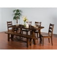 thumbnail image 6 of Sunny Designs Tuscany 106" Farmhouse Wood Extension Table in Medium Brown, 6 of 8