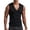 Black, variant on Mens Deep V Neck Tank Tops, Stretch Muscle Gym Workout Sleeveless Slim Fit Low Cut Tank Tops
