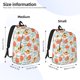 thumbnail image 2 of Disketp Peach print Canvas Backpack Lightweight Travel Daypack Student Rucksack Laptop Backpack-, 2 of 5