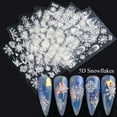 thumbnail image 5 of Nail Art Stickers Decals Snowflake Sticker 5d Velvet Series Christmas New Year Diy Nail Art Decoration Accessories, 5 of 9