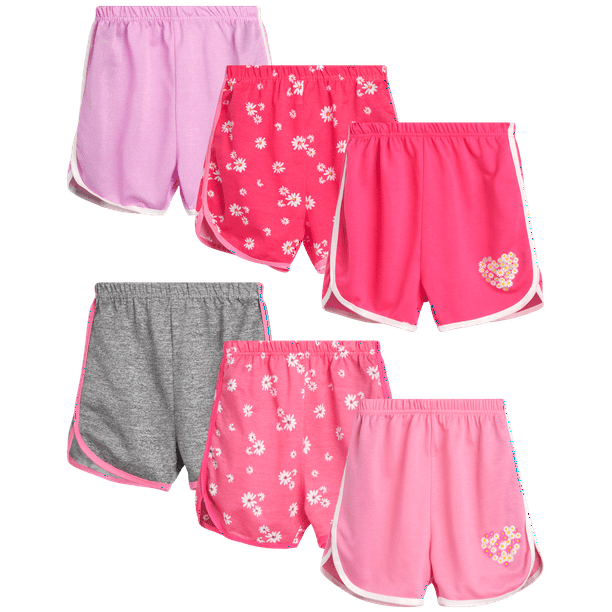 Coney Island Girls’ Shorts – 6 Pack French Terry Active Dolphin Gym ...