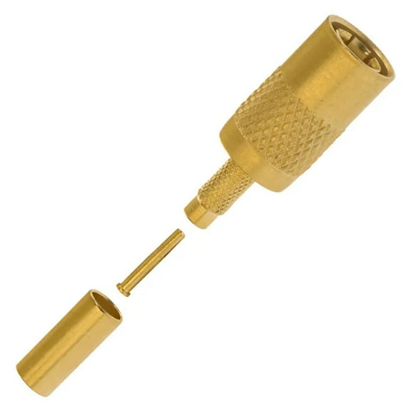 413985-1 Connector Plug SMB Female Socket 50Ohm Free Hanging In Line Crimp Gold :RoHS