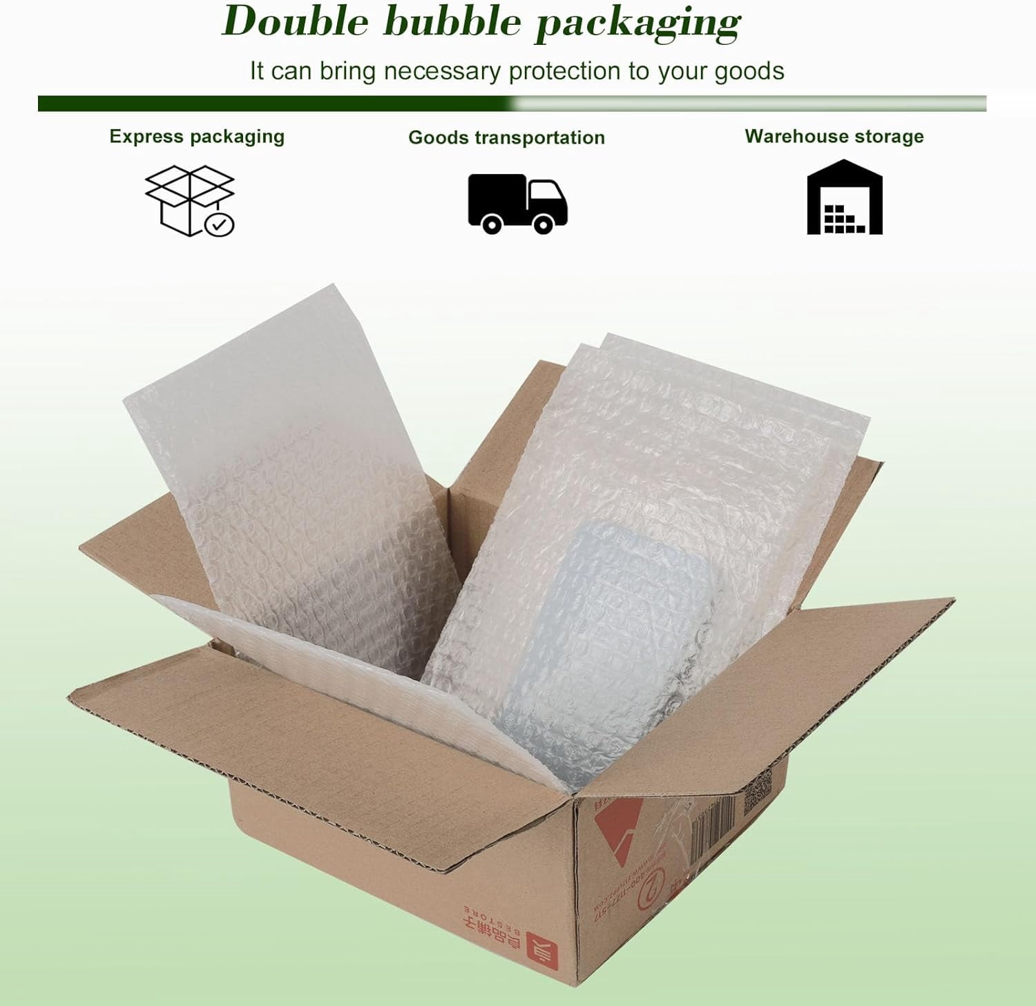 50 Pcs Bubble Pouch Wraps, 6''x10'' Clear Bubble Out Bags for Packing, Double Walled Cushioning Bags for Shipping, Storage and Moving(Not Self-Seal)