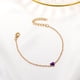thumbnail image 1 of Fiudx Pulsera de Moda para Mujer con Forma de Corazón, Color Melocon, con Aceite, Minimalista, Versátil y con Cadena de Tenis., 1 of 3