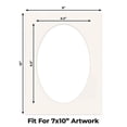 thumbnail image 2 of Silver Mist Picture Frame Mat for 9x12 Frames - Oval Opening for 7x10 Photos - 50 Mats, 2 of 7