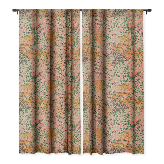 Society6 Holli Zollinger Bengal Maya Floral Single Panel Room Darkening Window Curtain 50" x 108"