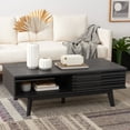 thumbnail image 2 of SAFAVIEH Rori Mid-Century Solid 2 Shelf Coffee Table, Black, 2 of 12