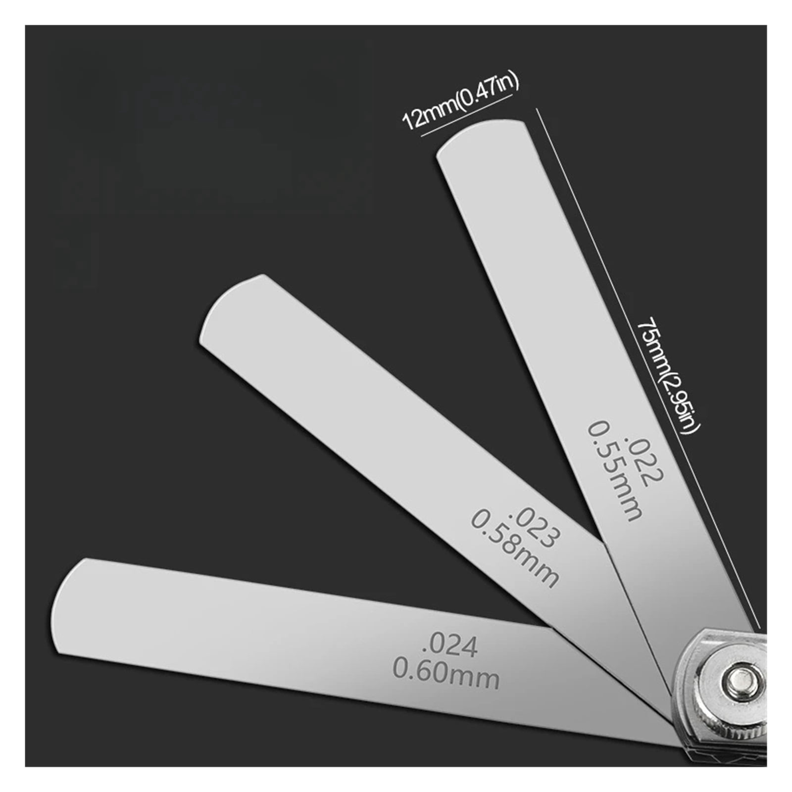 32 Piece Combination Feeler Gauge Stainless Steel Ruler For Measurement Probe Gap ,Easy Identification