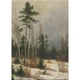 thumbnail image 2 of Ludvík Barták 11x14 Black Ornate Wood Framed Double Matted Museum Art Print Titled: Winter Forest, 2 of 5