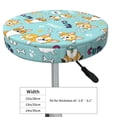 thumbnail image 4 of Hirioo Cute Dogs Corgi for Round Bar Stool Seat Covers Washable Stool Cushion Slipcover Elastic Bar Chair Covers for 12-14 Inch Chair-12 inch, 4 of 7