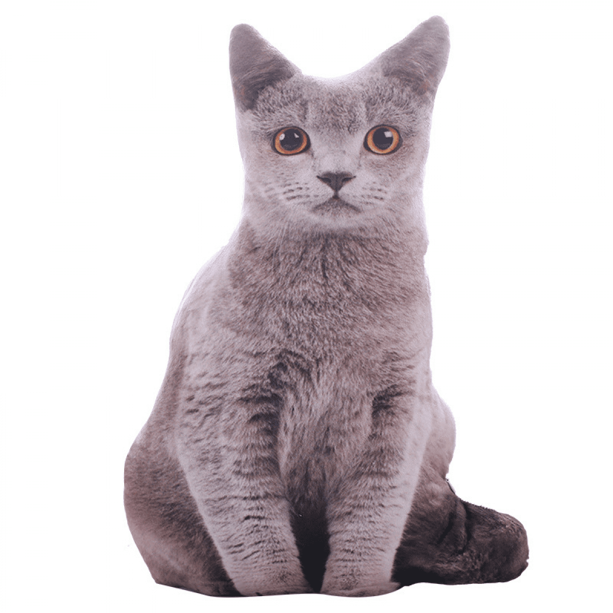 1Pc 19.69in simulation Peluche Oreillers Chat Peluche Animaux Doux Coussin Canape Decor Dessin Anime Peluche Jouets pour Enfants Enfants Cadeau Gris Walmart
