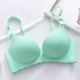 thumbnail image 4 of VISALY t shirt bra Molded cup sports bra, Seamless Bra & Brief Set, Wireless Comfort-Fit Design with Gathered, Seamless bras Sports bra high support sports bras Sports bras, Green1,32, 4 of 4