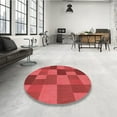 thumbnail image 4 of Ahgly Company Machine Washable Indoor Round Transitional Red Area Rugs, 6' Round, 4 of 7