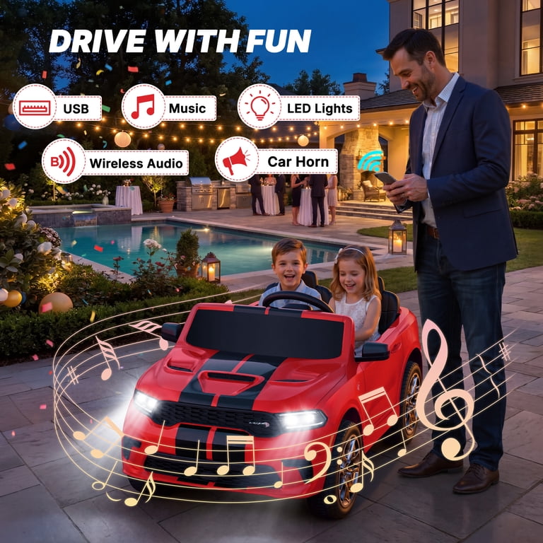 Dodge Kids Electric Ride-On Car, 12V Licensed Dodge Durango