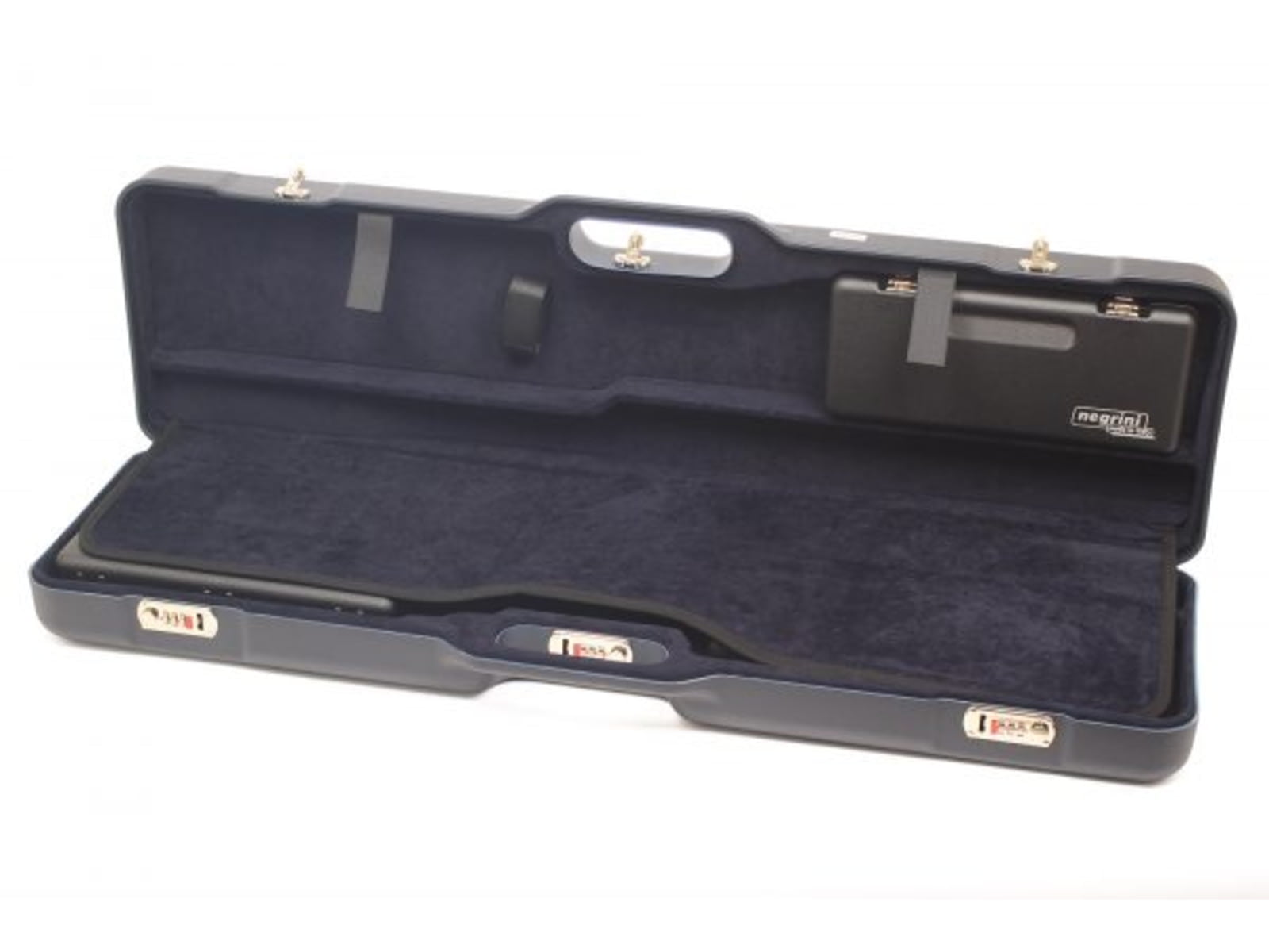 Negrini UNICASE Two Shotgun Travel Case, Navy/Navy, L37.75in x H10.6in x D4.9in