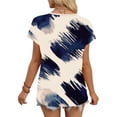 thumbnail image 6 of YUGYXL Womens Shirts Tie Dye Print V Neck T-Shirts Trendy Flowy Soft Tee Summer Casual Short Sleeve Tees Tops Pink Top L, 6 of 6