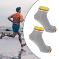 thumbnail image 5 of 4 Pairs Half Finger Toe Socks Men Women Non Slip Sticky Five Finger Socks for Yoga Daily Fit Mutlicolor Light Gray, 5 of 7