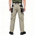 thumbnail image 5 of Domzest Men's Hiking Pants Lightweight Water Resistant Quick Dry Outdoor Pants for Fishing Travel Camping Khaki 2XL, 5 of 9