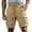 Khaki Cargo Shorts, variant on Jsaierl Cargo Shorts for Men Big and Tall Multi Pockets Shorts Outdoor Combat Shorts Loose Workwear Cargo Shorts with Drawstring