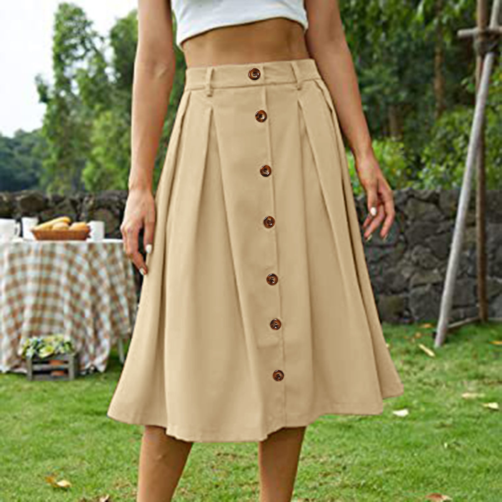 Fsqjgq Skater Skirt Elegant Skirts for Women Long Skirt