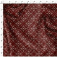 thumbnail image 4 of Soimoi Red Heavy Satin Fabric Floral Wreath Geometric Fabric Prints By Yard 56 Inch Wide, 4 of 5