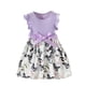 thumbnail image 1 of Odeerbi Niñas Algodón Rib Knit Floral Vestidos Verano Ruffle Manga Arco Princesa Vestido Niños Impreso Sin Mangas Cuello Redondo Rodilla Vestido, 1 of 9