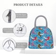 thumbnail image 4 of Easygdp Sharks Summer Bolsa de Almuerzo Insulada Grande, Forro de Aluminio, Diseño Espacioso, a Prueba de Fugas, Ideal para Trabajo, Picnics, Viajes y Actividades al Aire Libre, 4 of 6
