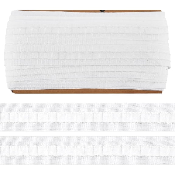 2pcs 2pcs 65.6 Yards White Curtain Tape 0.98 Inch Curtain Pleat Tape Perforated Curtain Accessory for Curtains Pinch Pleat Curtain and Drapes Hooks