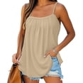 thumbnail image 2 of Weikingp Womens Tank Tops with Built in Bra Tank Tops Yoga Tank Top Women's Tanks & Camis Spaghetti Strap Tank Top Sports Bra Tank Top Camisoles with Built in Bra Plus Size Tops Beige S, 2 of 7