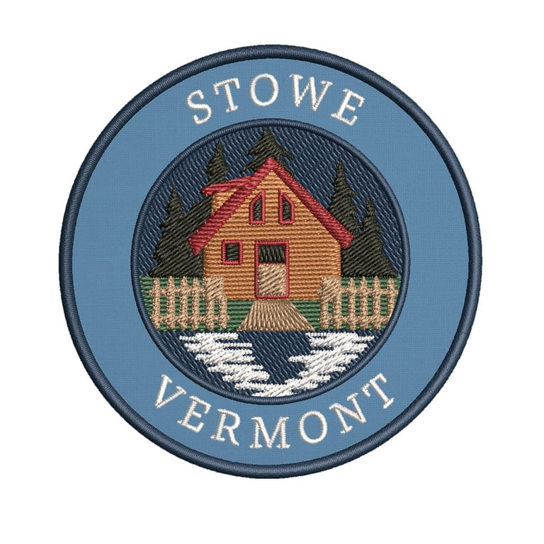 Cabin by the Lake - Stowe Vermont 3.5 Embroidered Patch DIY Iron-On /  Sew-On Badge Emblem - Fishing Camping Hiking Nature Animals - Decorative  Novelty Souvenir Applique 