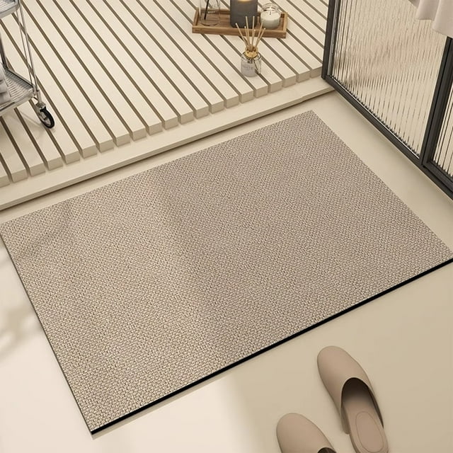 Diatomite Floor Mat, Non Slip Absorbent, Heavy Duty Textured Surface, Entryway Door Mat, Kitchen Wet Area, Dust Trapping, High-grade Sediment Material, for Home Garage Use, Ihhxbz